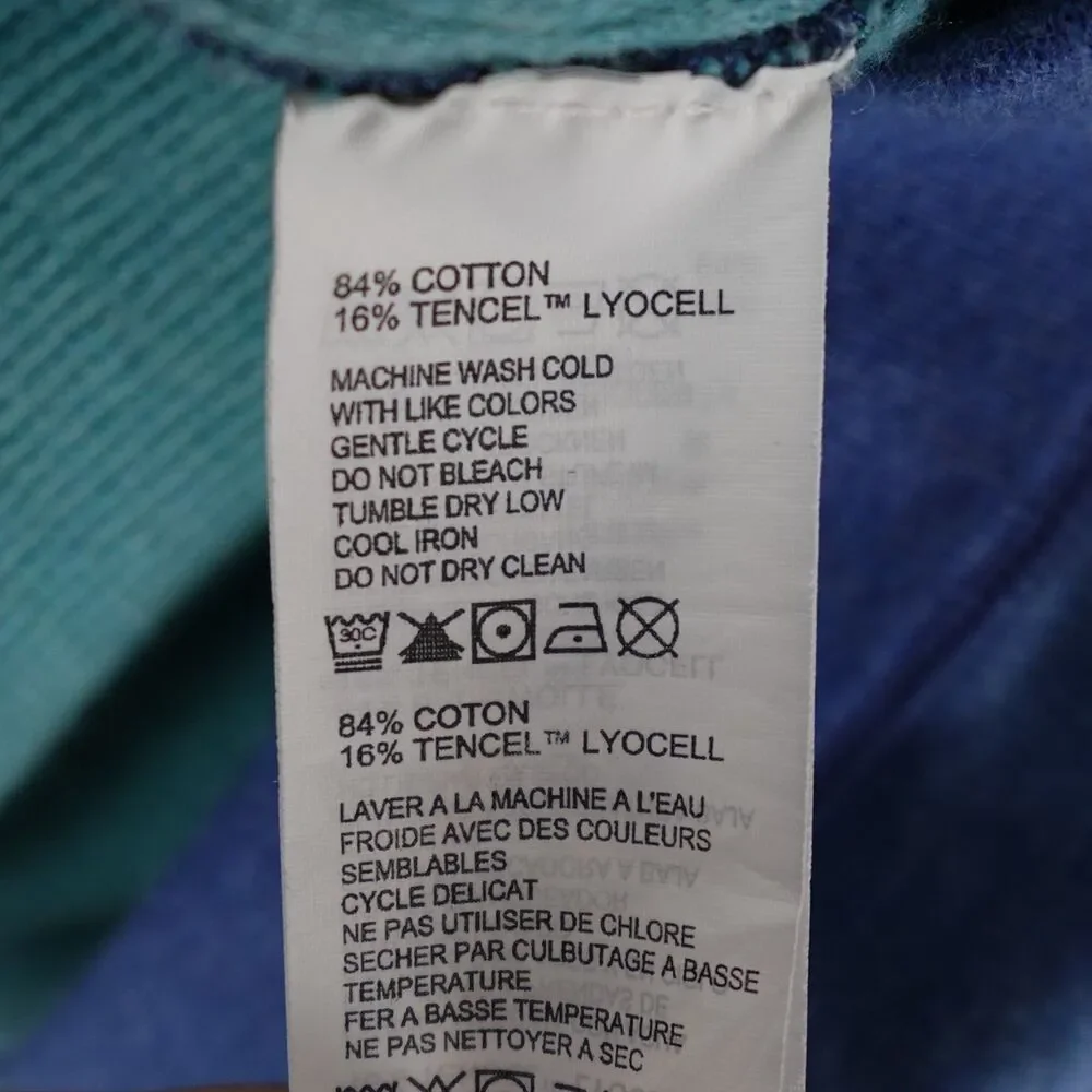 Tommy Bahama Reversible Pull Over Sweater Men's Medium Blue/Green 1/4 Zip Luxury
